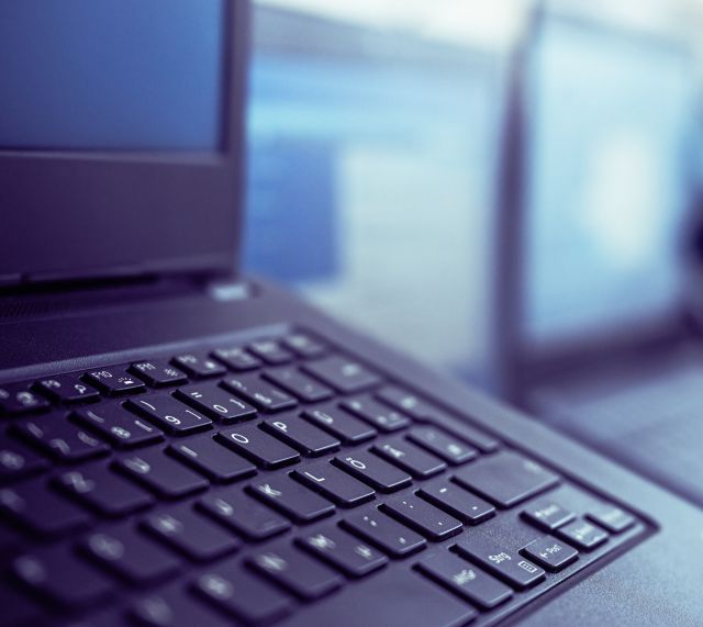 Closeup von einem Laptop